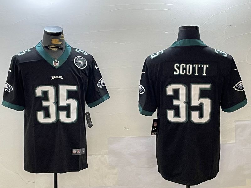 Men Philadelphia Eagles #35 Scott Black Second generation 2024 Nike Limited NFL Jersey style 3->philadelphia eagles->NFL Jersey